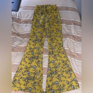 yellow free people pants